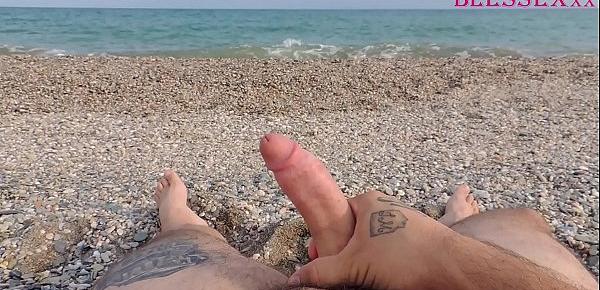  Cum on the beach - Magic Javi